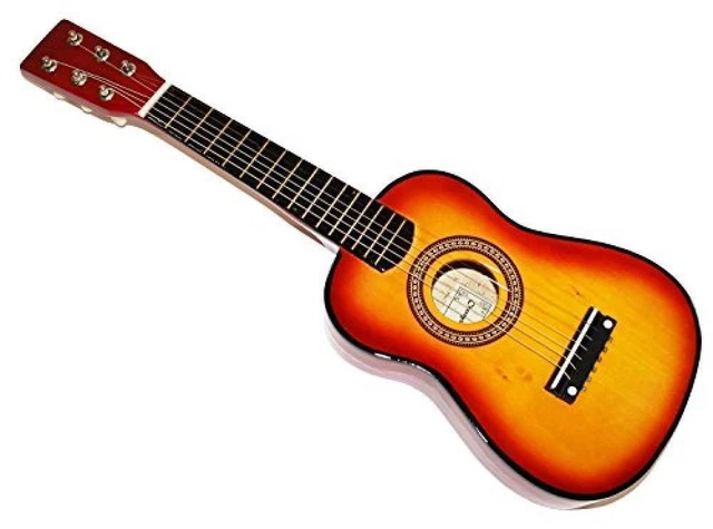 Gioco Chitarra Classica In Legno 6 Corde Giocattolo Bambini 60cm