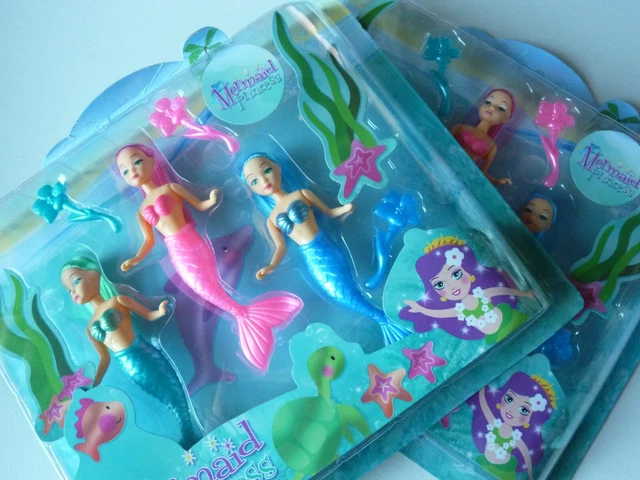 Set di 3 bambole bambina giocattolo bambina regalo Kandy piscina bagno x 2