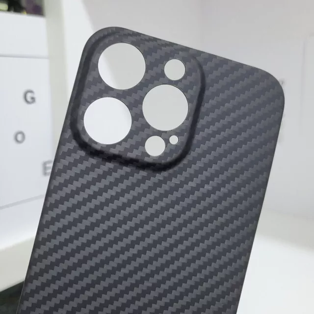 For iPhone 15 Pro Max Plus Real Carbon Fiber Ultra Thin Protective Cover Case 2