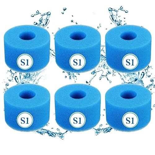 KGIHPC Lot de 6 Type S1 Éponge Filtrante de Piscine en Mousse Filtre pour Int...
