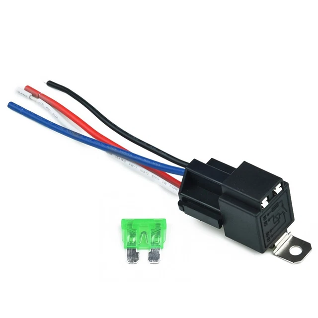 Relè automobilistico 4 pin 12 V con base presa e fusibile per prestazioni stabi