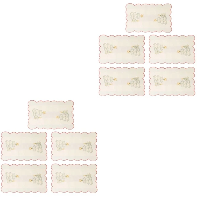 10 Pcs Christmas Holiday Placemats Urlaub Tischsets Feiertags-Platzdeckchen Für