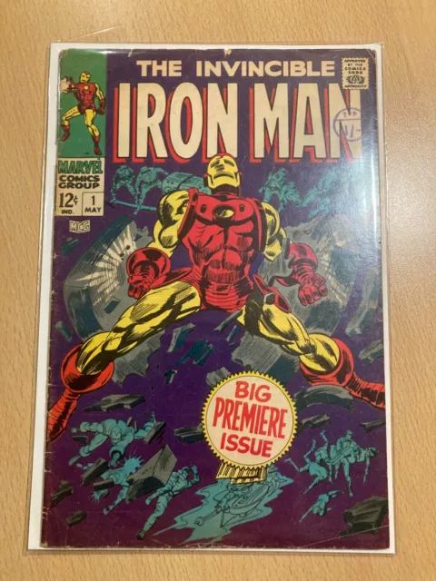 The Invincible Iron Man 1 (1967) – key issue - Silver Age Marvel Comics - VG+