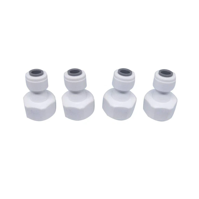 Cgjiogujio 4pcs 1/2" Female Thread to 1/4" Tube Quick Connect Push Fit
