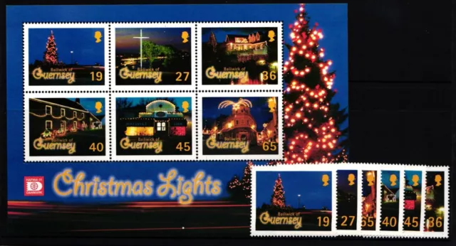 Guernsey 907-912 und Block 28 postfrisch Weihnachten #II511