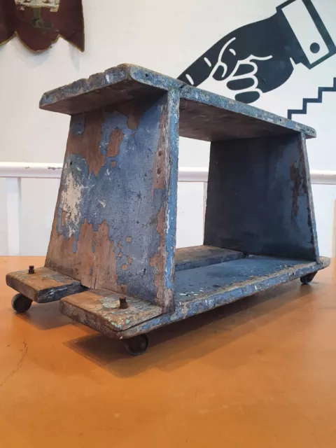 Industrial Mid 20th Century Painted Workshop Steps/Table. Antique/Vintage