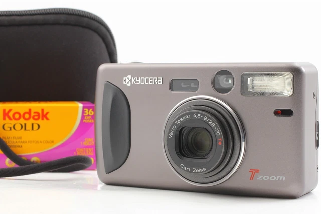 LCD Works【Top Mint w/Strap】Kyocera T Zoom YashicaT4 35mm Film Camera From JAPAN