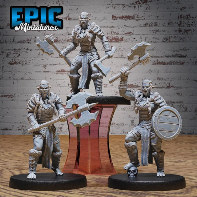 HALF ORC MARAUDER Female DnD Dungeons and Dragons Miniature Epic