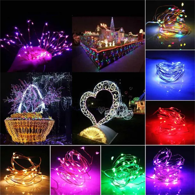 Outdoor Solar String Light 100 LED 100M Copper Wire Fairy String Lamp Xmas Decor 2