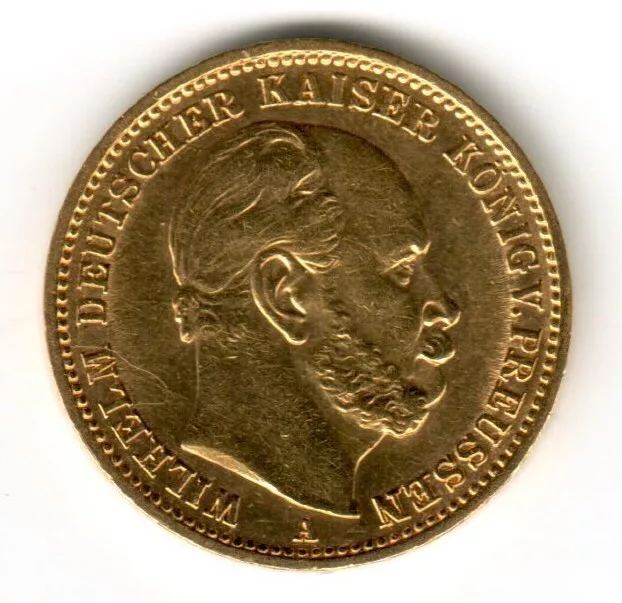 Kaiserreich 20 Mark 1872 A Wilhelm Deutscher Kaiser König v. Preussen Gold Münze