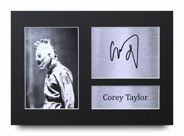 Corey Taylor Signed A4 Framed Printed Autograph Slipknot Music Print Gift