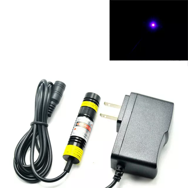 Focusable 405nm 300mw blue / violet dot laser diode module 16*68mm + Adapter