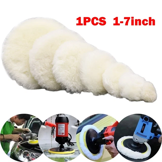 Car Polish Pad Disc Pure Wool Polishing Pad Waxing Buffer Polisher  Care Tools