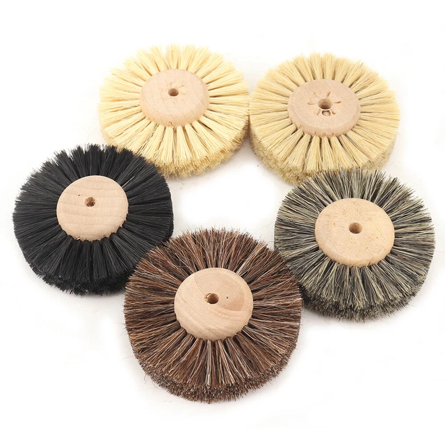 5PCS 3" Flat Polishing Brush For Buffing Grinding Metal Jewelry Wood 1/4" Hole
