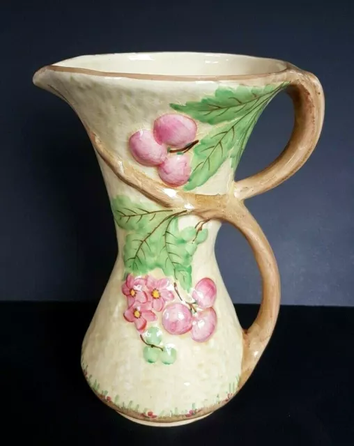 Vintage Wadeheath Double Handled Jug / Pitcher with Cherry Design - 23 cm tall