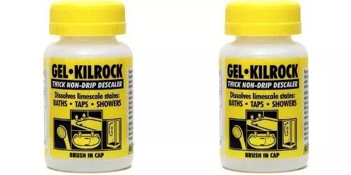 2x Descaler Gel Kilrock Non-Drip Limescale Remover Bath Taps Shower 160ml