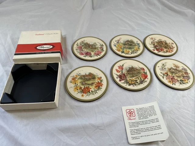 Sottobicchieri Portmeirion Pimpernel - Set 6 Motivi Botanici, Sughero, Resistente Al Calore - Foto 10