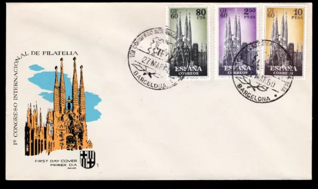 ESPAÑA.1960.1º Día.Cong. Inter.Filatelia Barcelona.Edifil 1280-1289 3