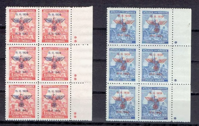 Böhmen und Mähren - Mi Nr. 83-84 Postfrisch Rand mit Stern