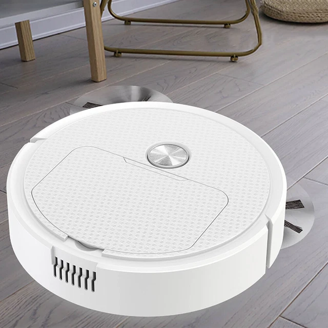 Electric Sweeper 1200mAh Rechargeable Low Noise for Pet Hair Hard Floor (White)