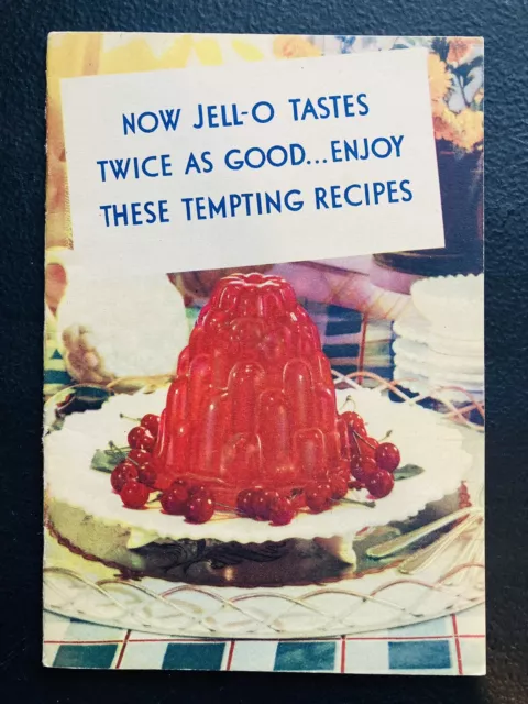 1934 Jello Recipe Book Booklet Vintage Desserts Fruit Cups Salads Entrees