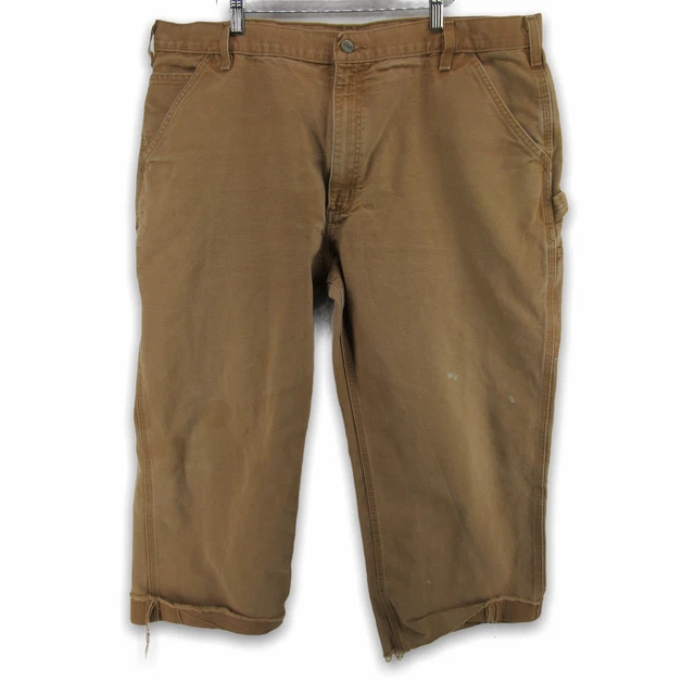 Carhartt Vintage Rugged Dungaree Carpenter Canvas Work Pants Crop 41 x 26