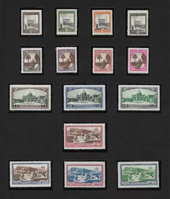 Vaticano 1933 - Giardini E Vedute - Superba ** Mnh  Fior Di Stampa