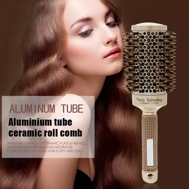 Hair Dressing Brushes Ceramic Iron Round Comb Salon Hair Styling Hairdressing.