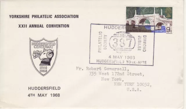 GB Stamps Souvenir Cover Yorkshire Philatelic Assoc. 22nd Convention, Ram 1968
