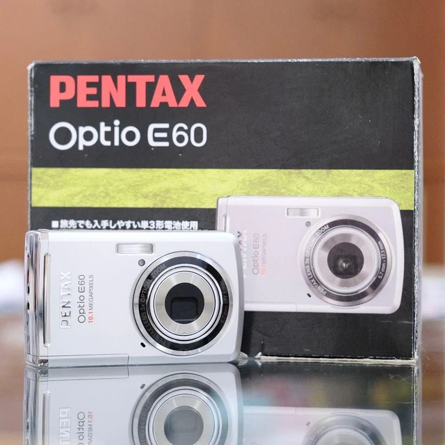 PENTAX OPTIO E60 Caja Original Simple Funcionamiento Heisei Retro