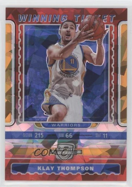 2019 Panini Contenders Optic Winning Tickets Red Cracked Ice Prizm Klay Thompson