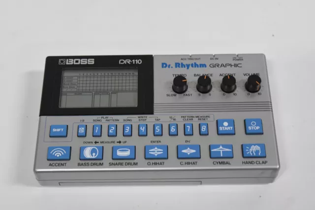 Boss DR-110 Dr. Rhythm GRAPHIC Analogue Drum Machine & Case - Vintage Made Japan 2