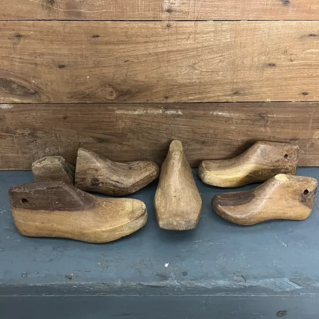 Wooden Shoe Lasts - Sets Of 5 Vintage Original -Cobblers - £40 For A Set Of 5