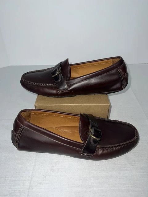 Polo Ralph Lauren Women’s Driving Loafers Shoes Brown Leather Size 7 Slip Ons