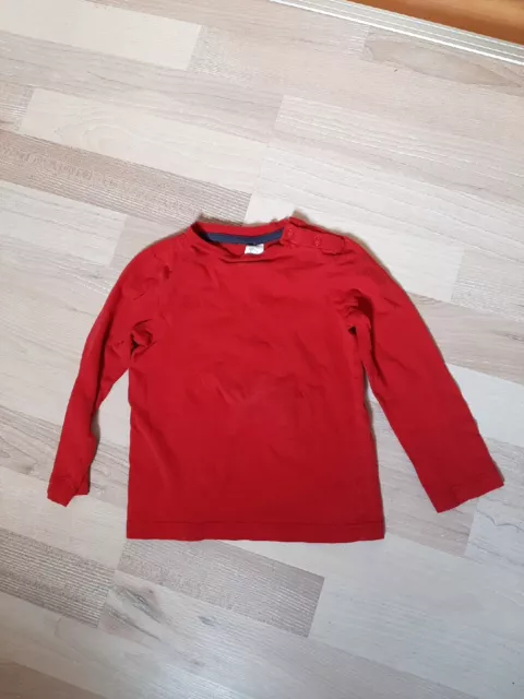 C&A Langarmshirt Gr. 92 rot Basic Shirt Mädchen Kinder Baby Club geknöpft LA