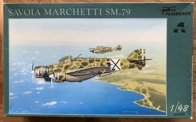 FLASHBACK 1/48 SAVOIA Marchetti SM.79 Scale Model Kit Complete and ...