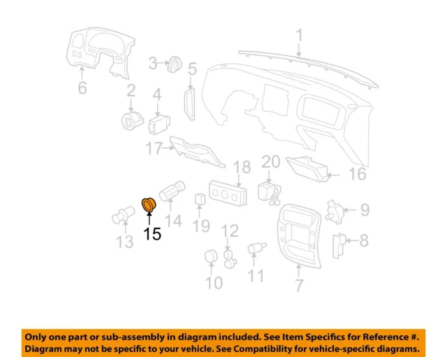 FORD OEM Dash Cluster Switch-Socket Ring F81Z15K040AA