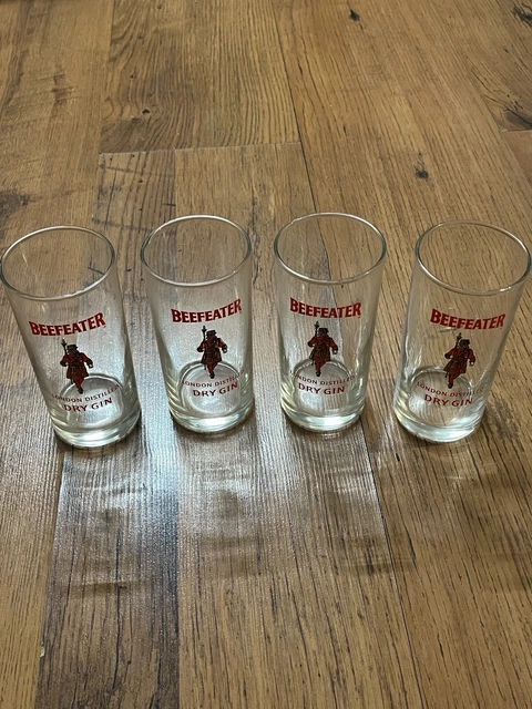 ** Set Of 4 Beefeater London Distilled Dry Gin 8Oz Bar Glasses