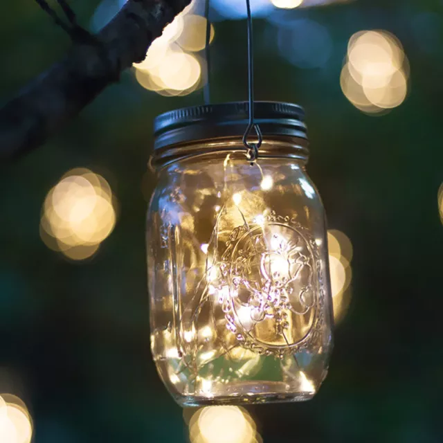 Solar Jar String Lights: Outdoor Solar Lanterns