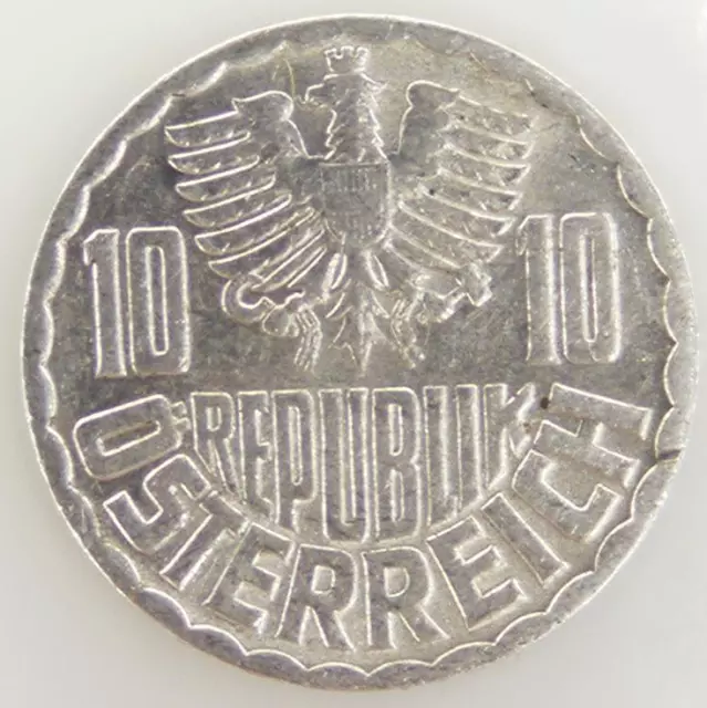 10 Groschen - Aluminium - VF - 1974 - Austria - Coin [EN]