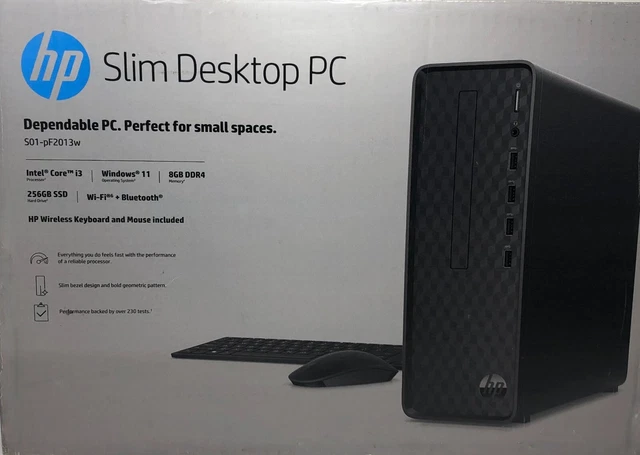 NEW 2022 HP SLIM DESKTOP COMPUTER INTEL i3 16GB 256GB SSD WI-FI BT WINDOWS 11