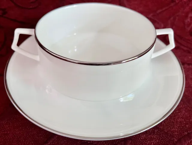 Mikasa Silver Ring - SOUP BOWL & SAUCER SET - #A4186