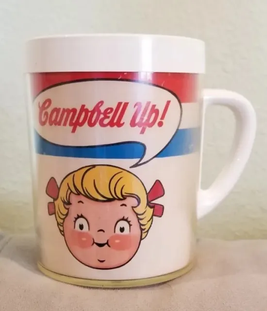 Campbell Up! Vintage Plastic Cup Soup Coffee Cocoa Mug West Bend Thermo-Serv