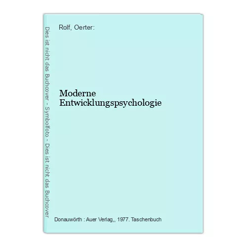 Moderne Entwicklungspsychologie Rolf, Oerter: 1067334