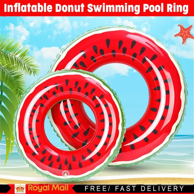 Pool  Ring Inflatable Donut Rubber Ring Float Lilo Toys Dohnut Large Xl