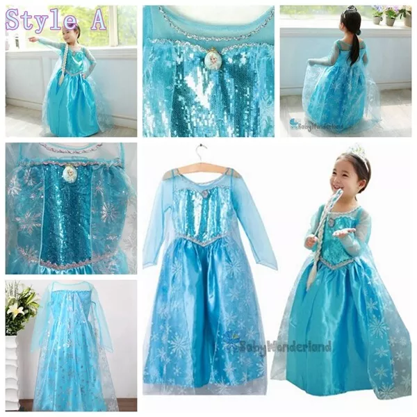 Girl Frozen Elsa Anna Costume Party Birthday Christmas Tutu Dress 2-12Years 3