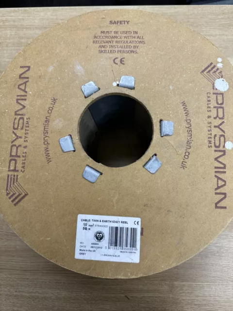 prysmian twin and earth cable  10mm2 Stranded