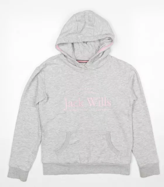 Suéter con capucha Jack Wills para niñas gris algodón talla 10-11 años