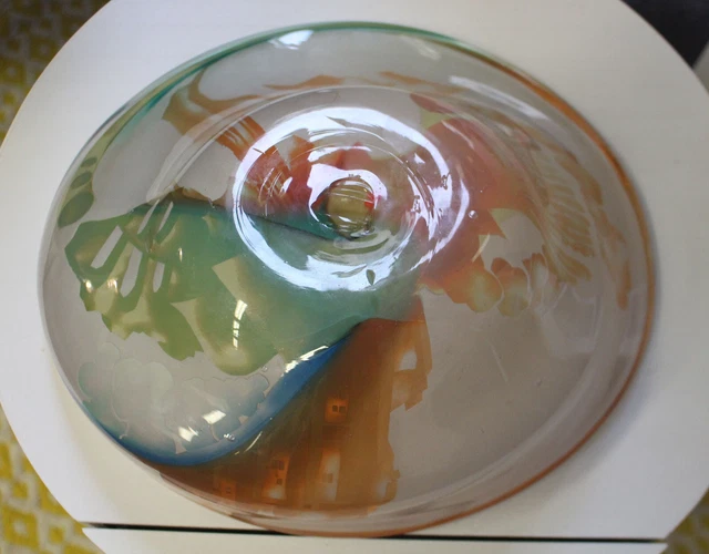 Superbe Coupe en verre multicouches par Jean-Paul Raymond c.1980 3