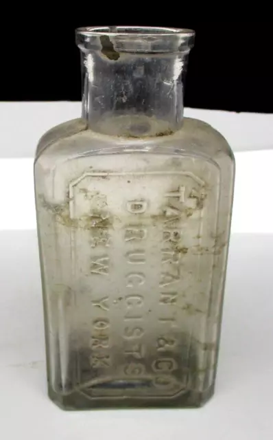 Vintage TARRANT & CO. Druggists Glass Bottle NEW YORK